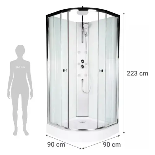 Cabina de ducha circular con puerta de cristal's photo #2