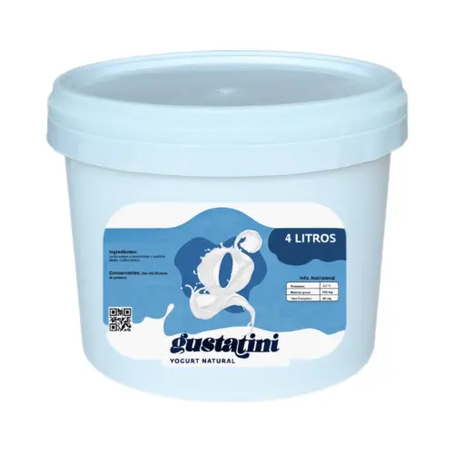 Cubeta de yogurt gustatini Natural de 4L's photo #1