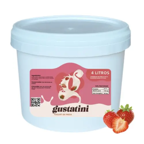 Cubeta de yogurt gustatini de fresa de 4L's photo #1