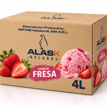 Caja de helado de fresa de 4 litros's photo #1