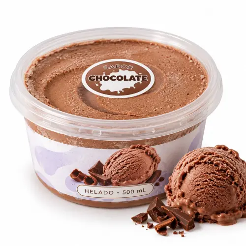 Pote de helado de chocolate de 500ml — imagen 1