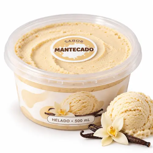 Pote de helado de Mantecado de 500ml — imagen 1