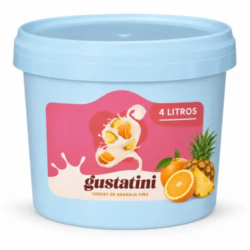 Cubeta de yogurt de Naranja Piña 4L — imagen 1