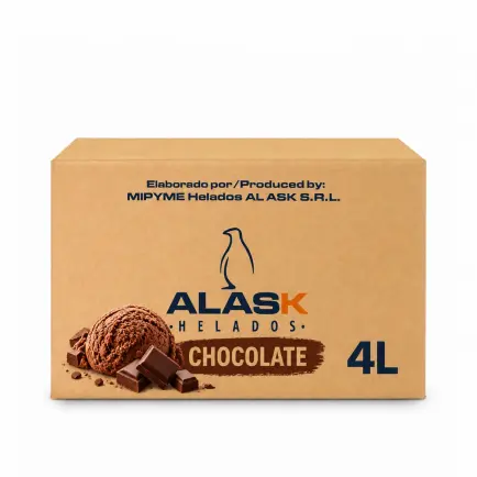 Caja de helado de chocolate de 4 litros — imagen 1