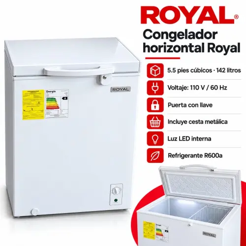 Congelador horizontal Royal de 5.5 pie — imagen 1