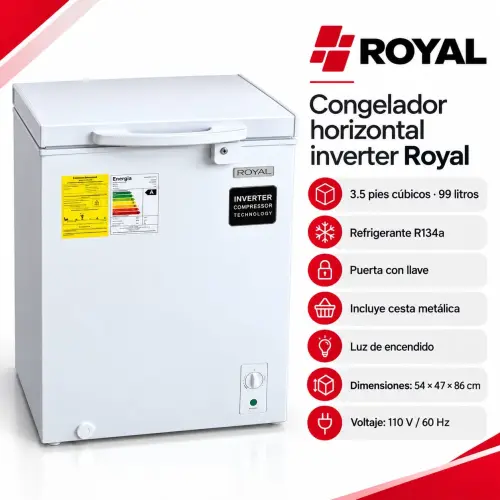 Congelador Horizontal Inverter Royal de 3.5 pie — imagen 1