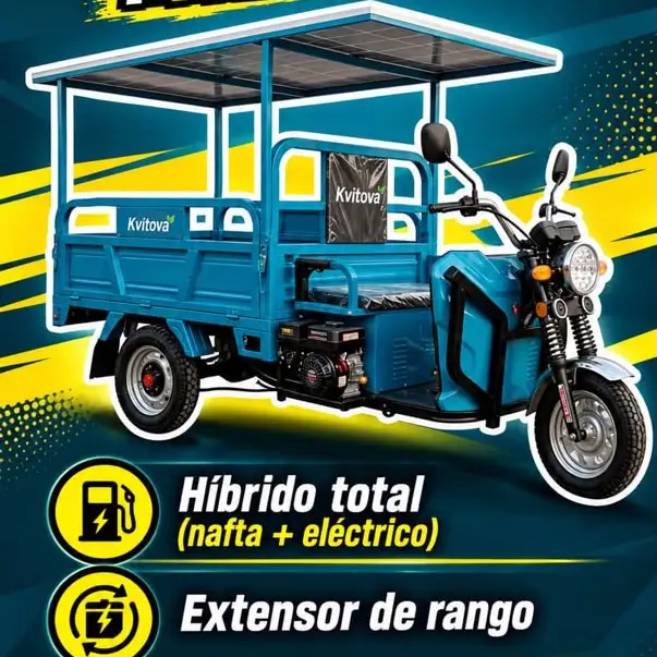 Triciclo híbrido con extensor de rango y panel solar — imagen 1