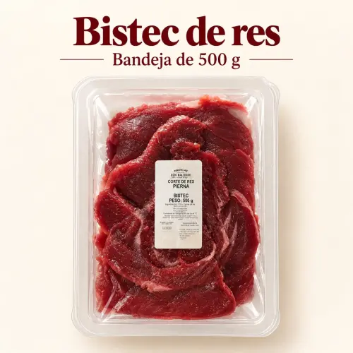 Bandeja de bistec de Res de 500g — imagen 1