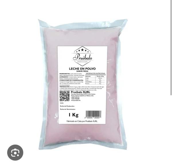 Leche en polvo sabor a fresa 1kg's foto | EnviosCuba |  BizneCubano