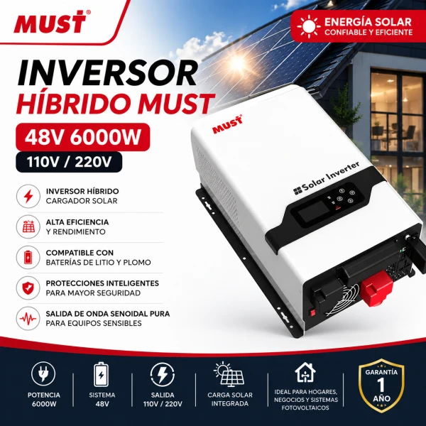 Inversor hibrido must 6000w's foto | EnviosCuba |  BizneCubano