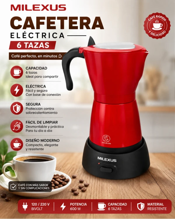 Cafetera electrica milexus 6tasas's foto | EnviosCuba |  BizneCubano