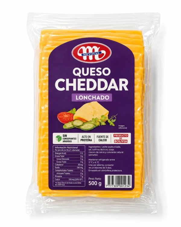 Queso chedar lonchado 500g's foto | EnviosCuba |  BizneCubano