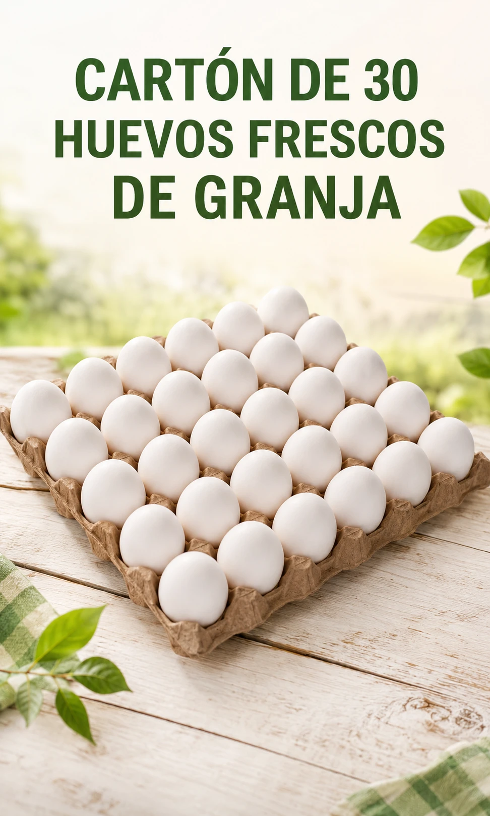 Carton de 30 huevos frescos de granja's foto | EnviosCuba |  BizneCubano