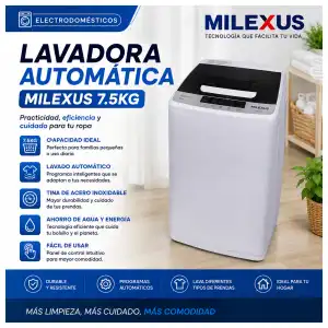 Lavadora automatica milexus 7.5kg miniatura 1