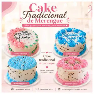 Cake tradicional de merengue miniatura 1