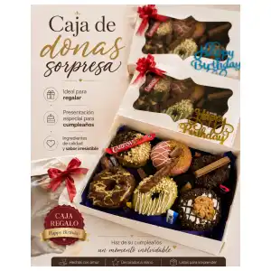 Caja de donas sorpresa miniatura 1