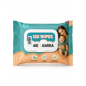 Toallitas húmedas de 120 unidades miniatura 1