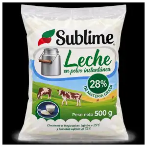 Paquete de leche en polvo instantánea de 500g miniatura 2