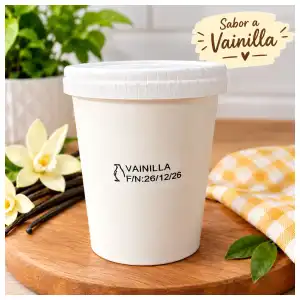 Pote de helado de vainilla de 340ml miniatura 2