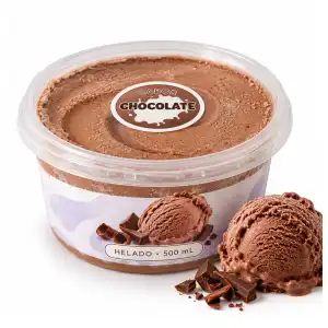 Pote de helado de chocolate de 500ml miniatura 1
