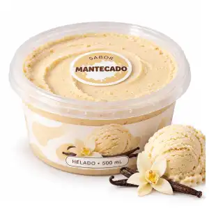 Pote de helado de Mantecado de 500ml miniatura 2