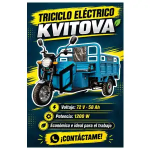 Triciclo eléctrico Kvitova miniatura 1