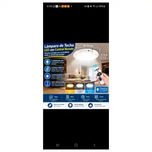 Lámpara led de techo con control remoto miniatura 2