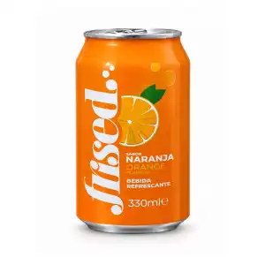 Refresco de lata de naranja miniatura 1
